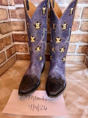 Old Gringo Purple and Brown Texas Heeled Boots